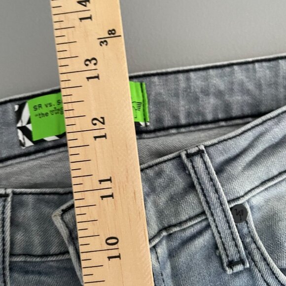 Sandrine Rose Womens 29 Jeans Gray Distressed High Rise Skinny Denim Grunge - Picture 7 of 8